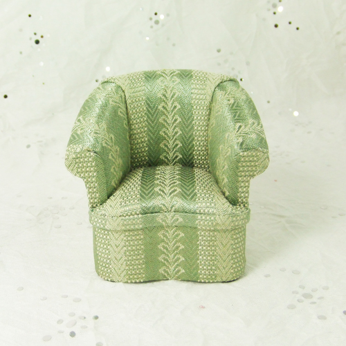 CA086-01 Green Single Sofa in 1" scale - Click Image to Close