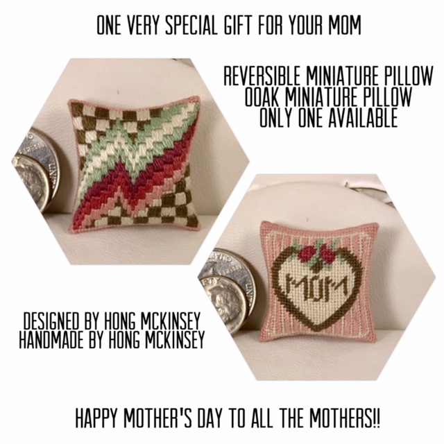 Handmade Pitty point Mother's Day Pillow by Hong McKinsey